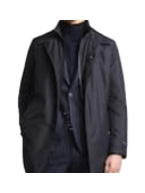 Impermeabile da uomo in popelin tecnico, colore blu FAY | NAM62510160AXXU804